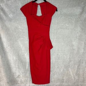 Stop Staring Women's XS | X-Small Red UMA Bodycon Pencil Dress Sweetheart
